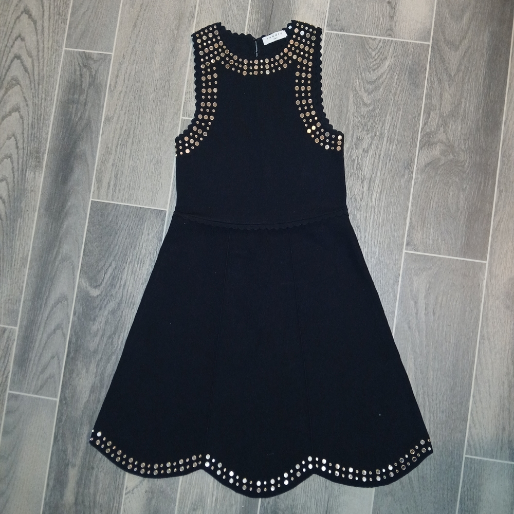 Elegant Black Dress with Gold Accents